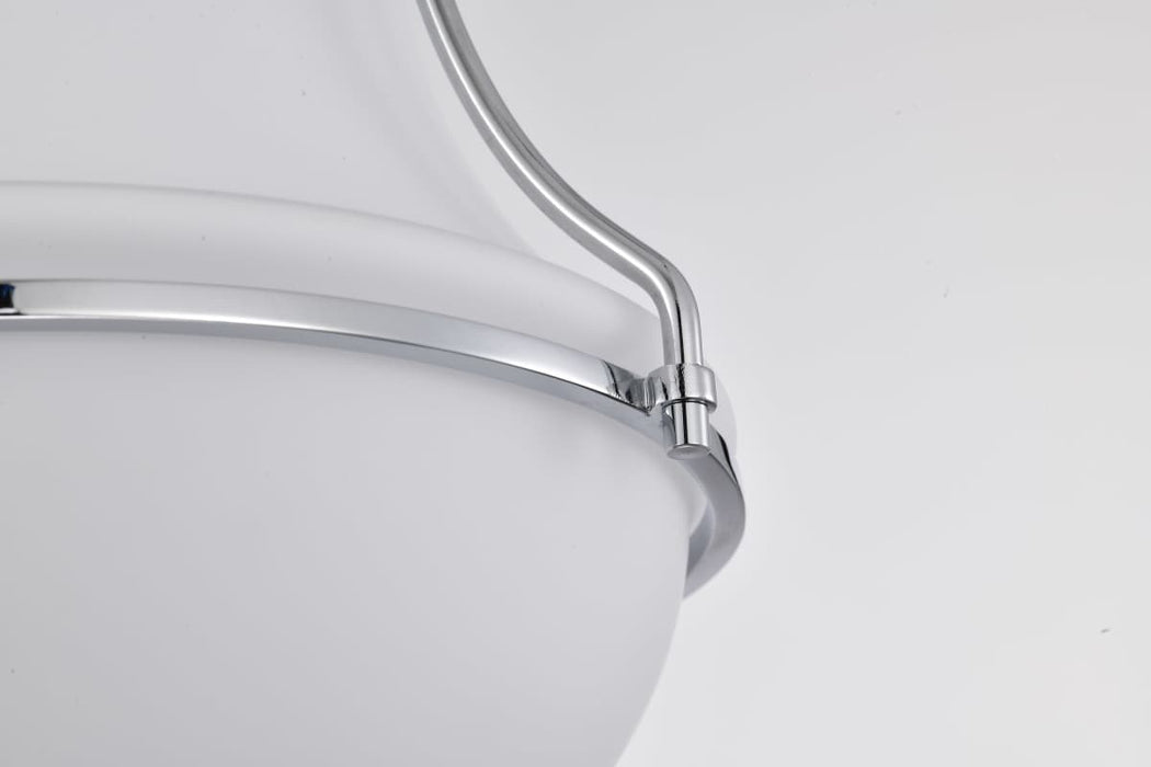 Flush Mount Nuvo 60-7870 Valdora 1 Light Flush Mount - 10 Inches - Polished Nickel - White Opal Glass - Polished Nickel Finish Nuvo
