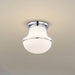 Flush Mount Nuvo 60-7870 Valdora 1 Light Flush Mount - 10 Inches - Polished Nickel - White Opal Glass - Polished Nickel Finish Nuvo