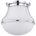 Flush Mount Nuvo 60-7870 Valdora 1 Light Flush Mount - 10 Inches - Polished Nickel - White Opal Glass - Polished Nickel Finish Nuvo
