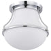 Flush Mount Nuvo 60-7871 Valdora 1 Light Flush Mount - 14 Inches - Polished Nickel - White Opal Glass - Polished Nickel Finish Nuvo