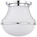 Flush Mount Nuvo 60-7871 Valdora 1 Light Flush Mount - 14 Inches - Polished Nickel - White Opal Glass - Polished Nickel Finish Nuvo