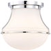 Flush Mount Nuvo 60-7871 Valdora 1 Light Flush Mount - 14 Inches - Polished Nickel - White Opal Glass - Polished Nickel Finish Nuvo