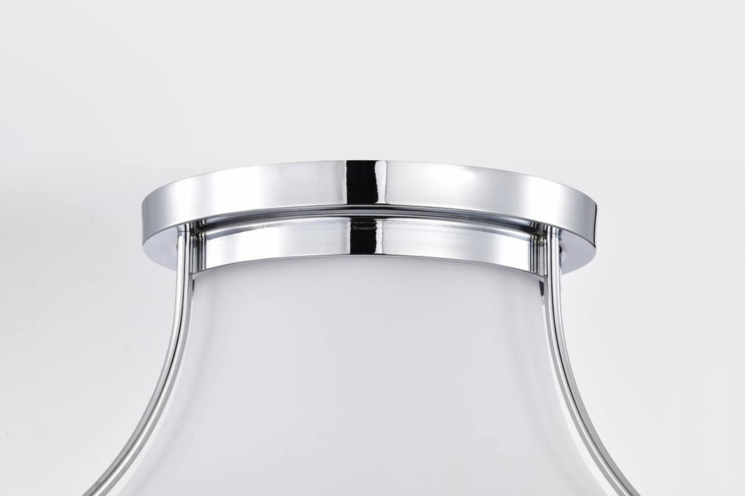 Flush Mount Nuvo 60-7871 Valdora 1 Light Flush Mount - 14 Inches - Polished Nickel - White Opal Glass - Polished Nickel Finish Nuvo