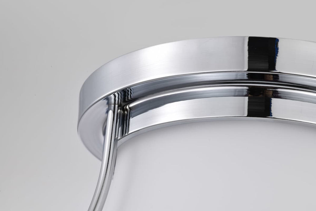 Flush Mount Nuvo 60-7871 Valdora 1 Light Flush Mount - 14 Inches - Polished Nickel - White Opal Glass - Polished Nickel Finish Nuvo
