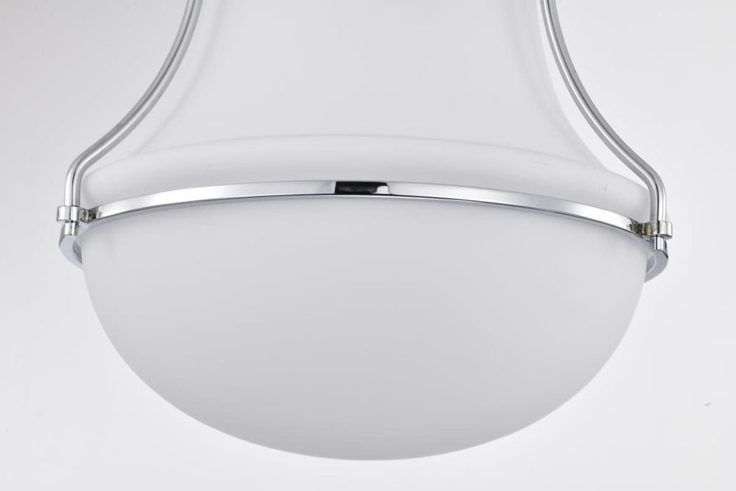Flush Mount Nuvo 60-7871 Valdora 1 Light Flush Mount - 14 Inches - Polished Nickel - White Opal Glass - Polished Nickel Finish Nuvo