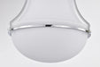 Flush Mount Nuvo 60-7871 Valdora 1 Light Flush Mount - 14 Inches - Polished Nickel - White Opal Glass - Polished Nickel Finish Nuvo