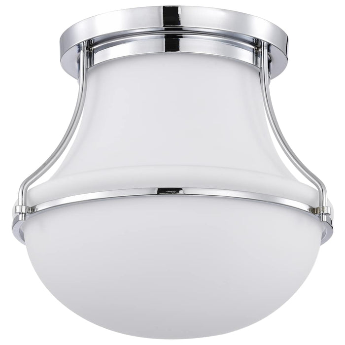 Flush Mount Nuvo 60-7871 Valdora 1 Light Flush Mount - 14 Inches - Polished Nickel - White Opal Glass - Polished Nickel Finish Nuvo