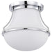 Flush Mount Nuvo 60-7871 Valdora 1 Light Flush Mount - 14 Inches - Polished Nickel - White Opal Glass - Polished Nickel Finish Nuvo