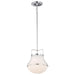 Pendant Nuvo 60-7872 Valdora 1 Light Pendant - 10 Inches - Polished Nickel - White Opal Glass - Polished Nickel Finish Nuvo