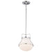 Pendant Nuvo 60-7872 Valdora 1 Light Pendant - 10 Inches - Polished Nickel - White Opal Glass - Polished Nickel Finish Nuvo