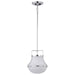 Pendant Nuvo 60-7872 Valdora 1 Light Pendant - 10 Inches - Polished Nickel - White Opal Glass - Polished Nickel Finish Nuvo