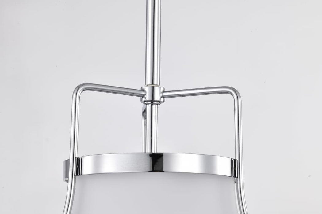 Pendant Nuvo 60-7872 Valdora 1 Light Pendant - 10 Inches - Polished Nickel - White Opal Glass - Polished Nickel Finish Nuvo