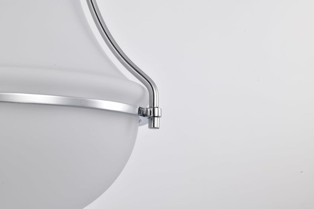 Pendant Nuvo 60-7872 Valdora 1 Light Pendant - 10 Inches - Polished Nickel - White Opal Glass - Polished Nickel Finish Nuvo