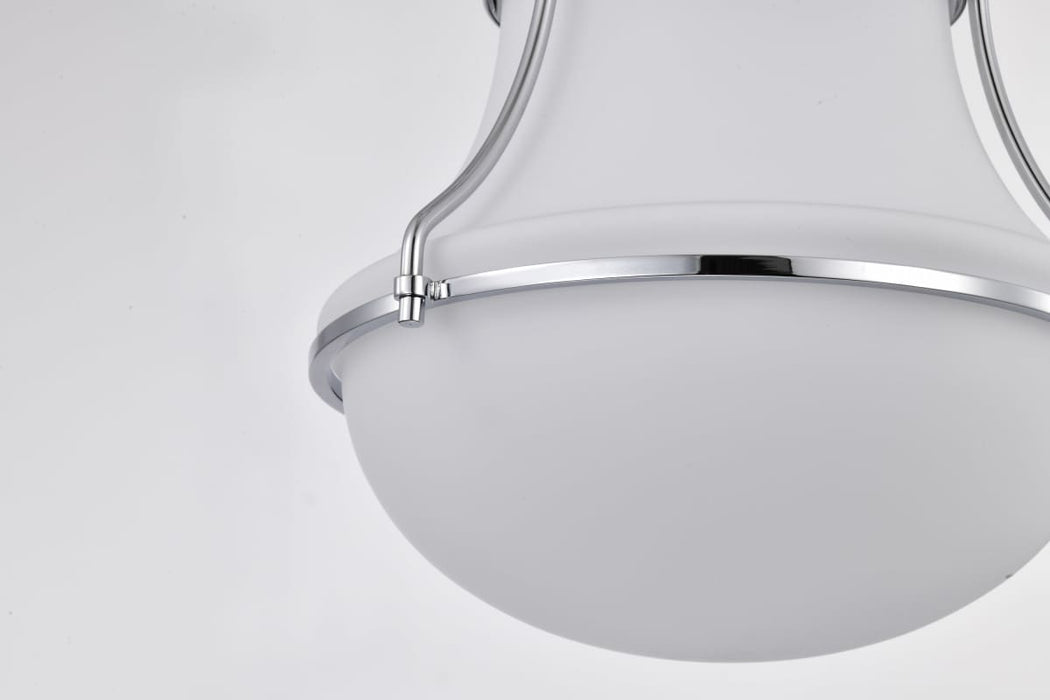 Pendant Nuvo 60-7872 Valdora 1 Light Pendant - 10 Inches - Polished Nickel - White Opal Glass - Polished Nickel Finish Nuvo