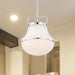 Pendant Nuvo 60-7872 Valdora 1 Light Pendant - 10 Inches - Polished Nickel - White Opal Glass - Polished Nickel Finish Nuvo