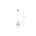 Pendant Nuvo 60-7872 Valdora 1 Light Pendant - 10 Inches - Polished Nickel - White Opal Glass - Polished Nickel Finish Nuvo
