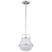 Pendant Nuvo 60-7872 Valdora 1 Light Pendant - 10 Inches - Polished Nickel - White Opal Glass - Polished Nickel Finish Nuvo