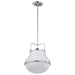 Pendant Nuvo 60-7873 Valdora 1 Light Pendant - 14 Inches - Polished Nickel - White Opal Glass - Polished Nickel Finish Nuvo