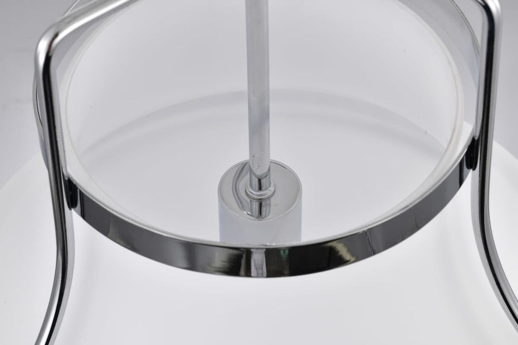 Pendant Nuvo 60-7873 Valdora 1 Light Pendant - 14 Inches - Polished Nickel - White Opal Glass - Polished Nickel Finish Nuvo