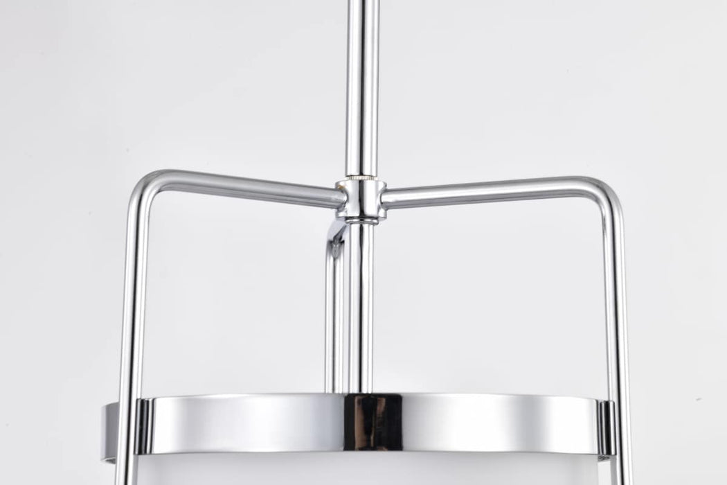 Pendant Nuvo 60-7873 Valdora 1 Light Pendant - 14 Inches - Polished Nickel - White Opal Glass - Polished Nickel Finish Nuvo