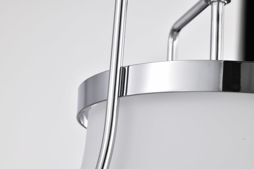 Pendant Nuvo 60-7873 Valdora 1 Light Pendant - 14 Inches - Polished Nickel - White Opal Glass - Polished Nickel Finish Nuvo