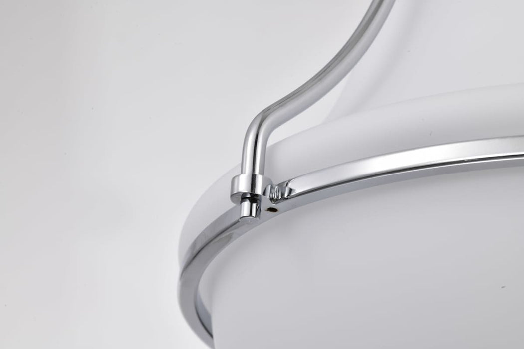 Pendant Nuvo 60-7873 Valdora 1 Light Pendant - 14 Inches - Polished Nickel - White Opal Glass - Polished Nickel Finish Nuvo