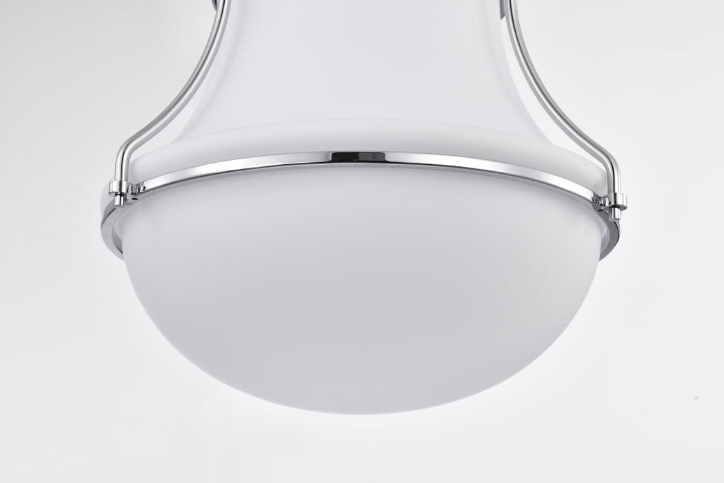 Pendant Nuvo 60-7873 Valdora 1 Light Pendant - 14 Inches - Polished Nickel - White Opal Glass - Polished Nickel Finish Nuvo