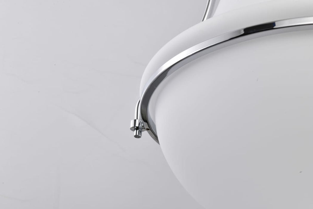 Pendant Nuvo 60-7873 Valdora 1 Light Pendant - 14 Inches - Polished Nickel - White Opal Glass - Polished Nickel Finish Nuvo
