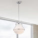 Pendant Nuvo 60-7873 Valdora 1 Light Pendant - 14 Inches - Polished Nickel - White Opal Glass - Polished Nickel Finish Nuvo