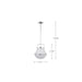 Pendant Nuvo 60-7873 Valdora 1 Light Pendant - 14 Inches - Polished Nickel - White Opal Glass - Polished Nickel Finish Nuvo