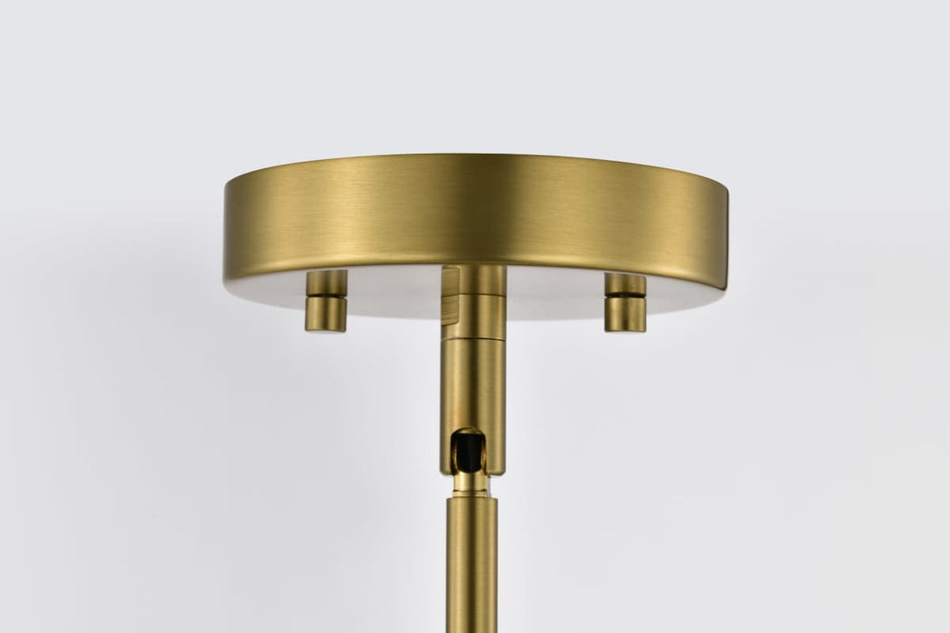 Pendant Nuvo 60-7875 Everton 1 Light Pendant - 10 Inches - Matte Gray & Brass Finish - Etched Opal Glass Nuvo