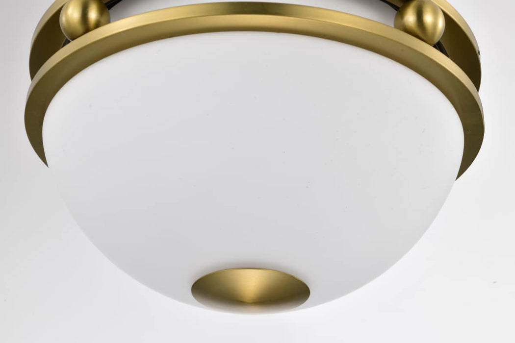Pendant Nuvo 60-7875 Everton 1 Light Pendant - 10 Inches - Matte Gray & Brass Finish - Etched Opal Glass Nuvo