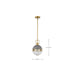 Pendant Nuvo 60-7875 Everton 1 Light Pendant - 10 Inches - Matte Gray & Brass Finish - Etched Opal Glass Nuvo
