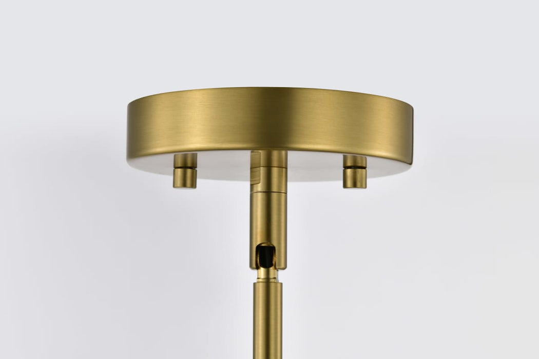 Pendant Nuvo 60-7876 Everton 1 Light Pendant - 10 Inches - Matte Black & Brass Finish - Etched Opal Glass Nuvo
