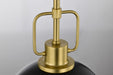 Pendant Nuvo 60-7876 Everton 1 Light Pendant - 10 Inches - Matte Black & Brass Finish - Etched Opal Glass Nuvo
