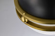 Pendant Nuvo 60-7876 Everton 1 Light Pendant - 10 Inches - Matte Black & Brass Finish - Etched Opal Glass Nuvo