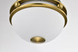 Pendant Nuvo 60-7876 Everton 1 Light Pendant - 10 Inches - Matte Black & Brass Finish - Etched Opal Glass Nuvo