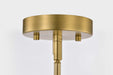 Pendant Nuvo 60-7877 Everton 2 Light Pendant - 14 Inches - Matte Gray and Brass Finish - Etched Opal Glass Nuvo