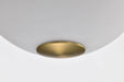 Pendant Nuvo 60-7877 Everton 2 Light Pendant - 14 Inches - Matte Gray and Brass Finish - Etched Opal Glass Nuvo