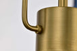 Pendant Nuvo 60-7877 Everton 2 Light Pendant - 14 Inches - Matte Gray and Brass Finish - Etched Opal Glass Nuvo