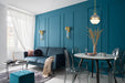Pendant Nuvo 60-7877 Everton 2 Light Pendant - 14 Inches - Matte Gray and Brass Finish - Etched Opal Glass Nuvo