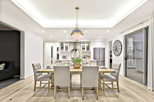 Pendant Nuvo 60-7877 Everton 2 Light Pendant - 14 Inches - Matte Gray and Brass Finish - Etched Opal Glass Nuvo