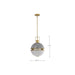 Pendant Nuvo 60-7877 Everton 2 Light Pendant - 14 Inches - Matte Gray and Brass Finish - Etched Opal Glass Nuvo