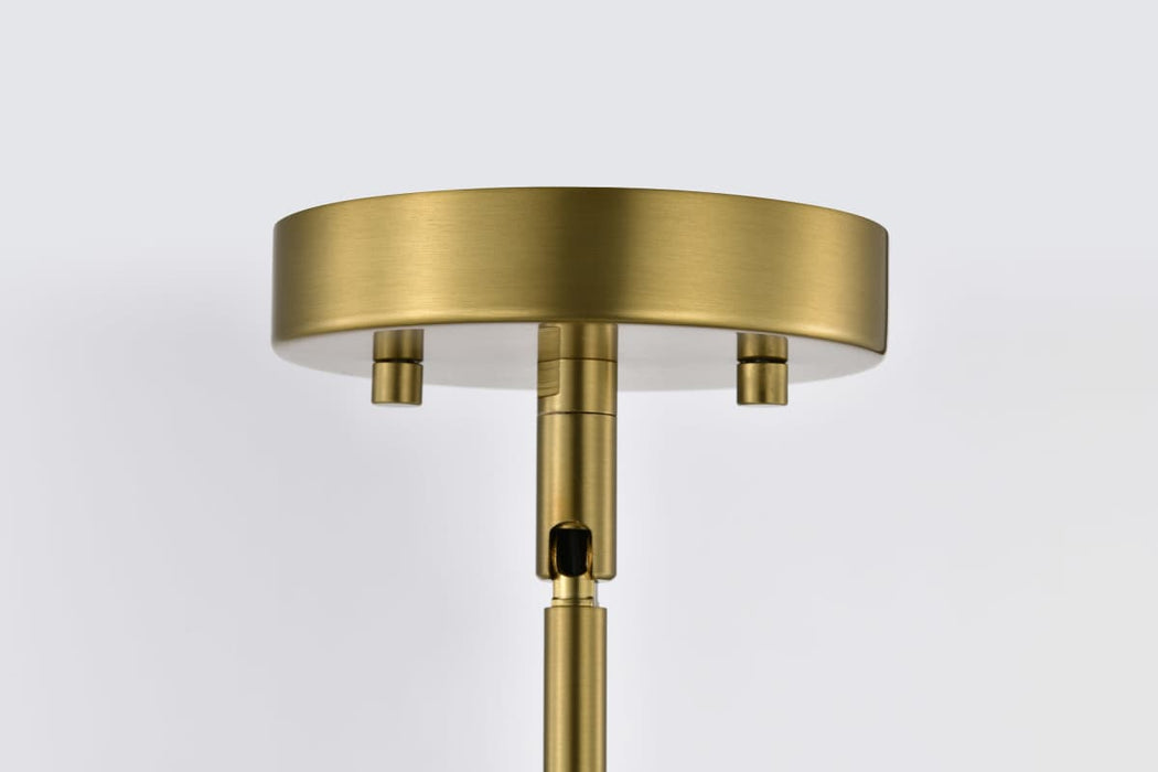 Pendant Nuvo 60-7878 Everton 2 Light Pendant - 14 Inches - Matte Black & Brass Finish - Etched Opal Glass Nuvo