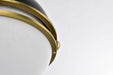 Pendant Nuvo 60-7878 Everton 2 Light Pendant - 14 Inches - Matte Black & Brass Finish - Etched Opal Glass Nuvo