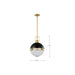Pendant Nuvo 60-7878 Everton 2 Light Pendant - 14 Inches - Matte Black & Brass Finish - Etched Opal Glass Nuvo