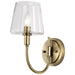 Wall Sconce Nuvo 60-7881 Brookside 1 Light Sconce - Vintage Brass Finish - Clear Glass Nuvo