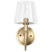 Wall Sconce Nuvo 60-7881 Brookside 1 Light Sconce - Vintage Brass Finish - Clear Glass Nuvo