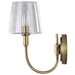 Wall Sconce Nuvo 60-7881 Brookside 1 Light Sconce - Vintage Brass Finish - Clear Glass Nuvo