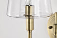 Wall Sconce Nuvo 60-7881 Brookside 1 Light Sconce - Vintage Brass Finish - Clear Glass Nuvo
